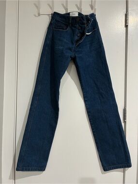 Ami Alexandre Mattiussi Men's Straight Jeans in Dark Blue Denim